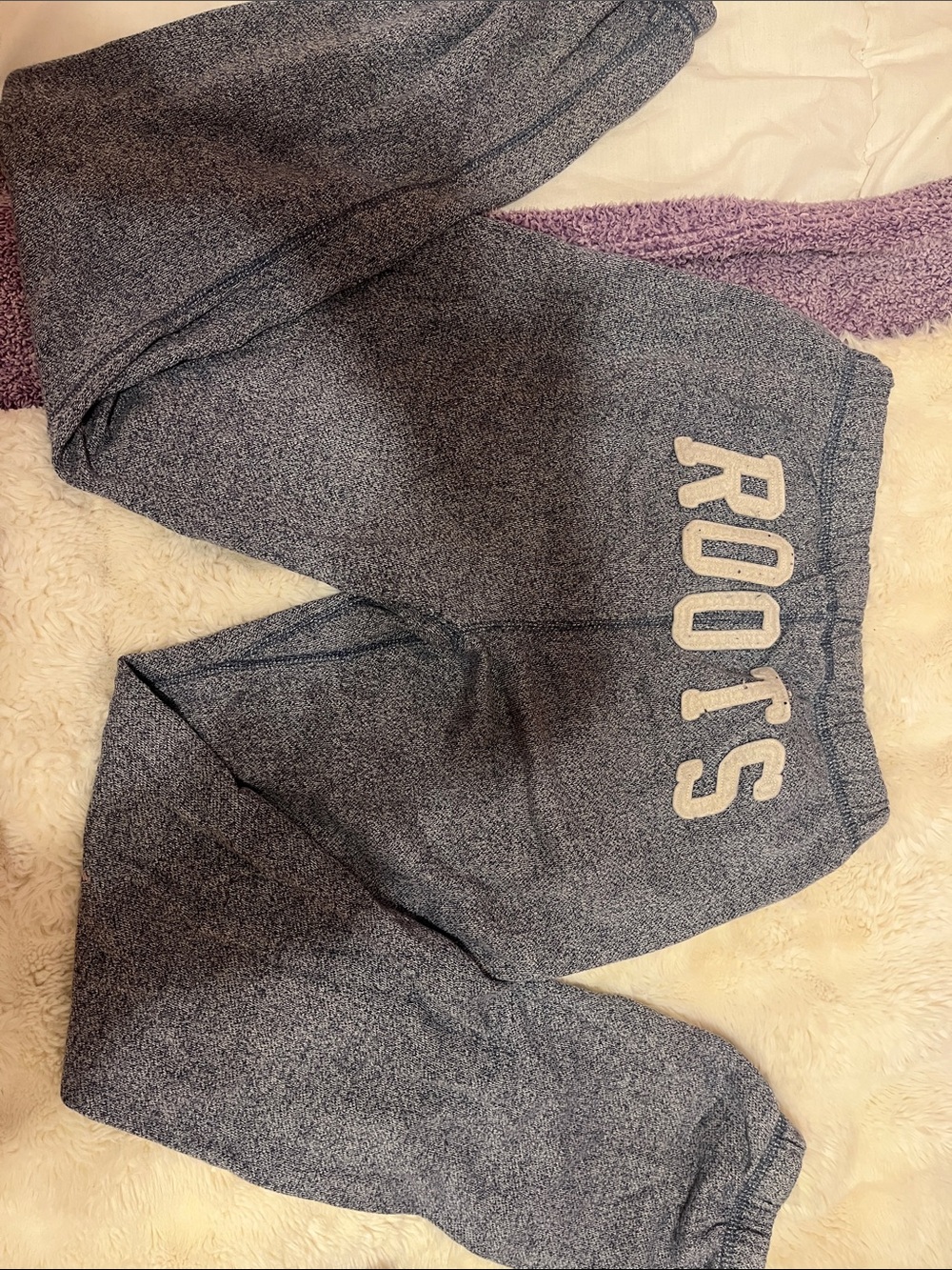 Roots Women's Gray Sweatpants with Logo